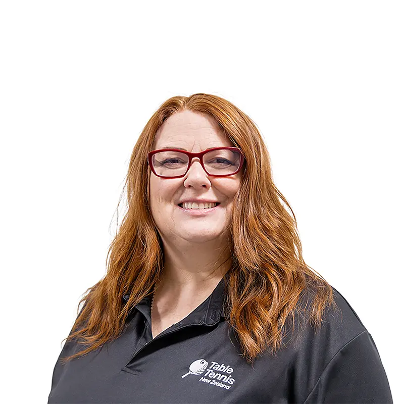 Izania Downie, CEO of Table Tennis New Zealand, smiling at camera