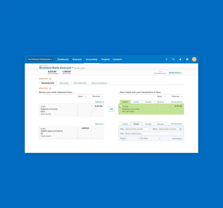 XP Xero partner can help set up your bank reconciliation