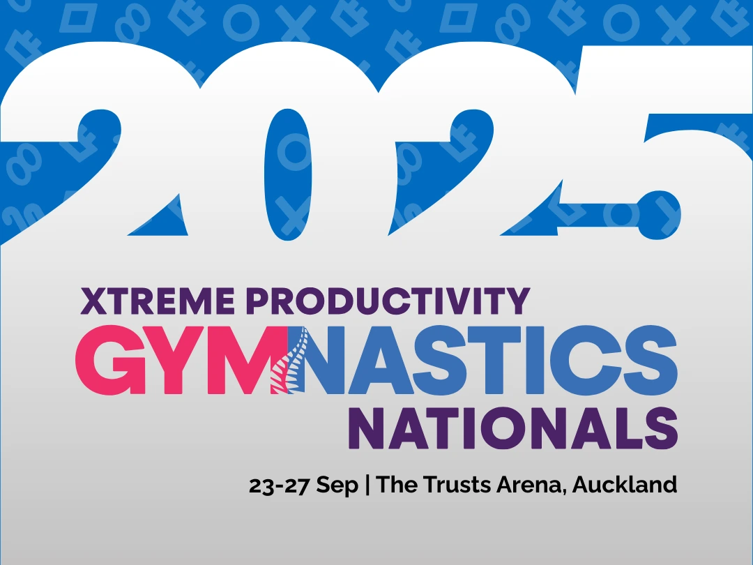 Poster of 2025 Logo for Gymnastics Nationals.